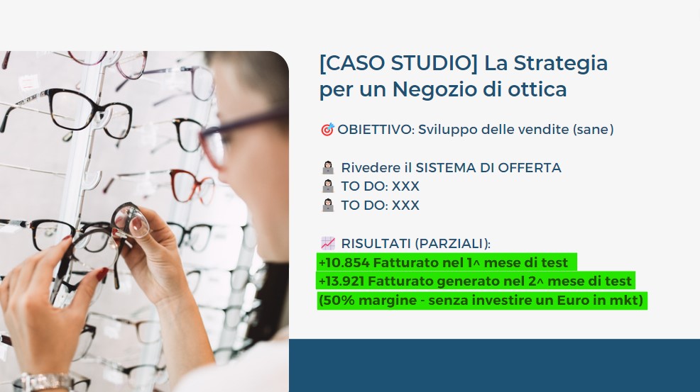 Caso studio - Negozio ottica